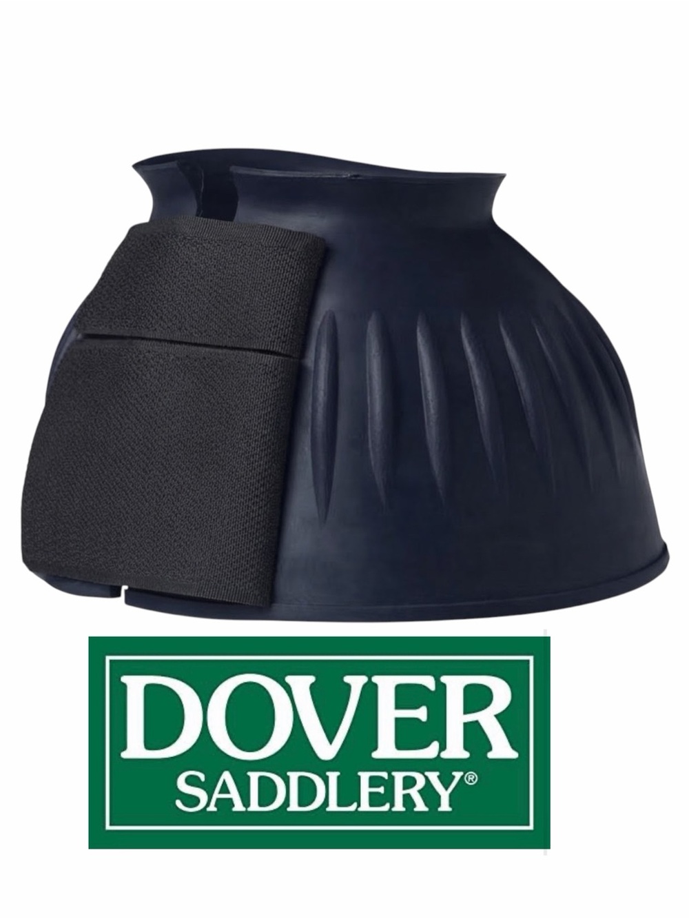 Dover Saddlery Hook and Loop Bell Boots for Horses, Navy, Small, NWT